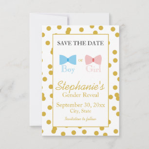 Save The Date Le genre de confettis d'or indiquent l'arc et la