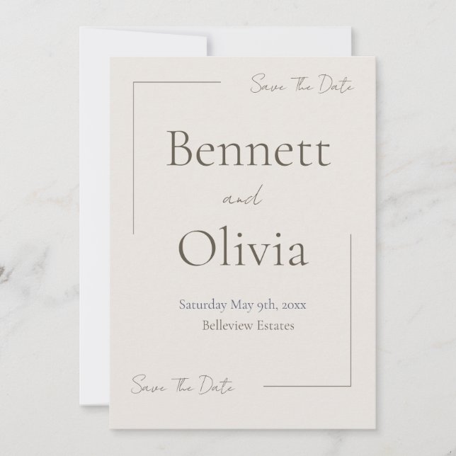 Save The Date Le Mariage De Saison Douce Enregistrer La Date (Devant)