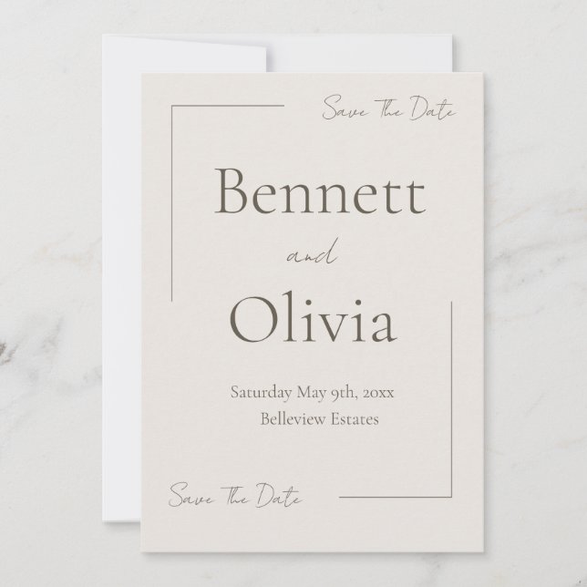 Save The Date Le Mariage De Saison Douce Enregistrer La Date (Devant)