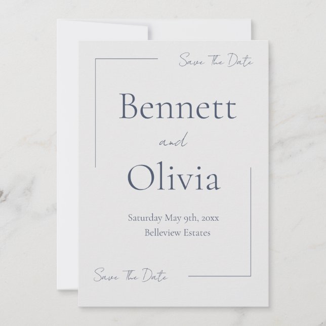 Save The Date Le Mariage De Saison Douce Enregistrer La Date (Devant)