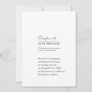 Save The Date Le Plus Grand Chapitre De Nos Vies Mariage