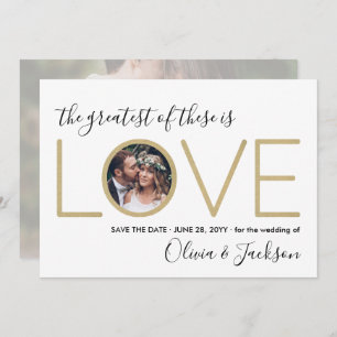 Save The Date Le plus grand de ces est Love Two Photo Mariage un