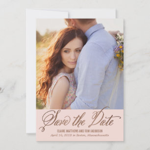 Save The Date Légende moderne COULEUR MODIFIABLE Enregistrer la 