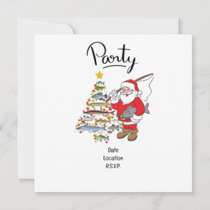 Save The Date Les amoureux de la pêche Noël avec le Père Noël