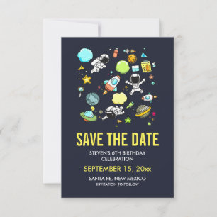 Save The Date Les astronautes et les roquettes de l'espace extra