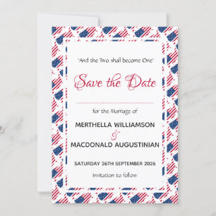 Save The Date Les Etats-Unis MARQUENT le chrétien PATRIOTE de