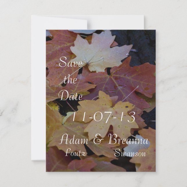 Save The Date Les feuilles d'automne tout autour (Devant)