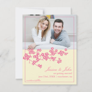 Save The Date Les fleurs de cerisier sauvent l'invitation de