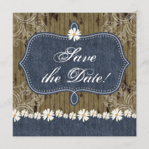 Save The Date Les marguerites du denim n sauvent l'invitation en