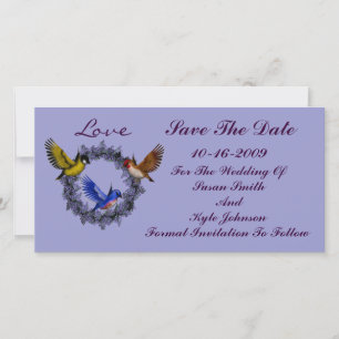 Save The Date Les oiseaux sur le mariage de guirlande font gagne