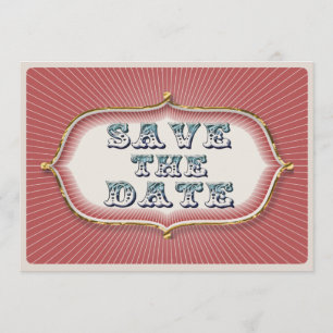 Save The Date les rayons vintages de cirque de steampunk font