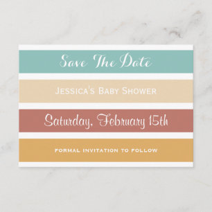 Save The Date Les rayures en pastel colorées font gagner la date