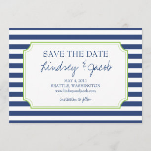 Save The Date Les rayures nautiques font gagner la date