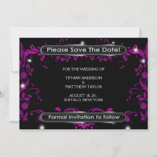 Save The Date Les roses indien noires font gagner la date