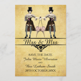 Save The Date - Lesbian Gothic Steampunk Style