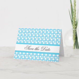 save the date, light blue dots announcement