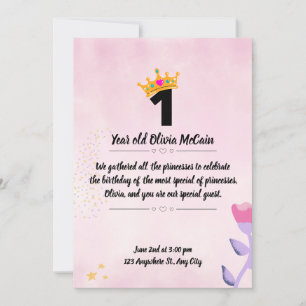 Save The Date Lilac rose et or minimaliste 1 an Anniversaire