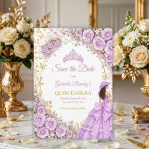 Lilas Roses Violettes Papillon Doré Quinceañera