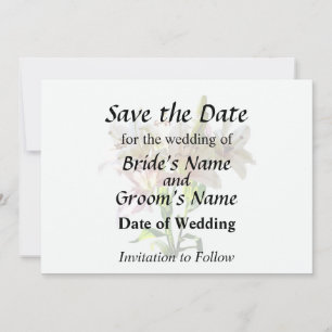 Save The Date Lilias roses pâles à contre-jour