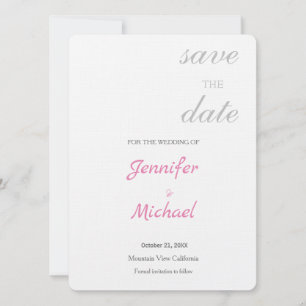 Save The Date Lin Mariage Professionnel Minimaliste Moderne Plai