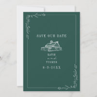 Line Art Barn Emerald Farm Mariage