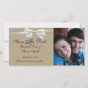 Save The Date Linge de dentelle mariage blanc classique jolie