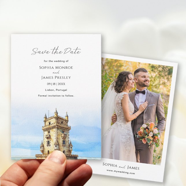 Save The Date Lisbonne Portugal Destination Mariage (Lisbon Portugal Destination Wedding Save The Date)