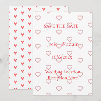 Save The Date little hearts wedding