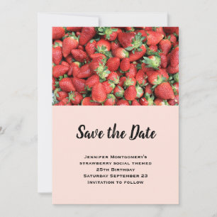 Save The Date Lot de fraises rouges juteuses