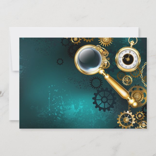 Save The Date Loupe en style Steampunk (Devant)