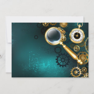 Save The Date Loupe en style Steampunk