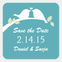 Save the Date Love Birds