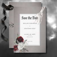 Love & Bones Éffrayant Rouge Floral Mariage