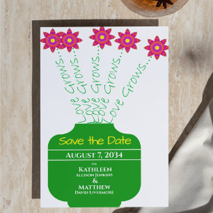 Save The Date "Love Grows" Bright Floral Wedding Enregistrer la 