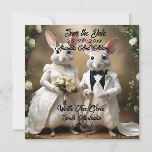 Save The Date "Love Hops Down Under : A Bilby Mariage Celebratio