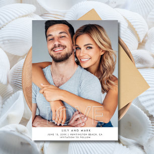 Save The Date Love Modern Photo Wedding Enregistrer la date