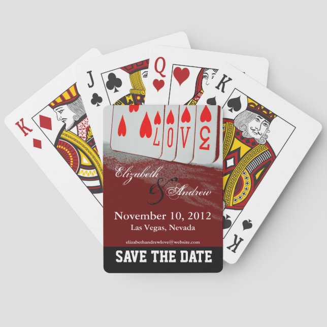 Save The Date Love Playing Cards 1 (Back)
