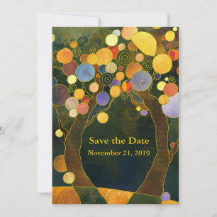 Save The Date Love Trees Art Nouveau Mariage