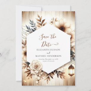Save The Date Lovely Typographie Mariage rustique