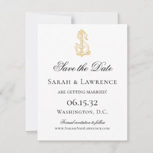 Save The Date LS Monogramme ou SL Monogramme Enregistrer les dat