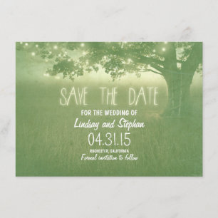 Save The Date lumières de nuit romantique rustique enregistrer l
