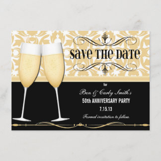 Save The Date Lunettes de champagne Enregistrer la date Invitati