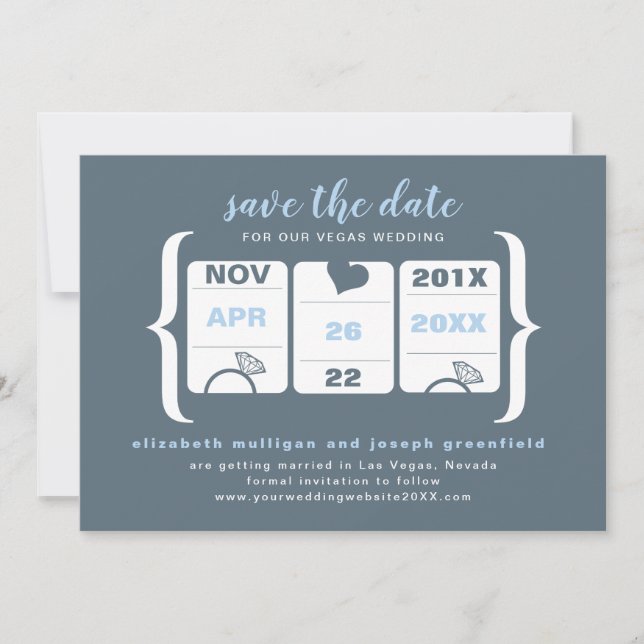 Save The Date Machine à Sous Enregistrer la Date - Mariage (Devant)