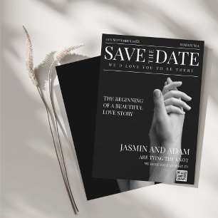 Save The Date Magazine de mariage chic en mode sombre