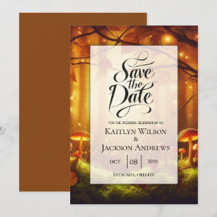 Save The Date Magic Amber Forest Fairytale Mariage