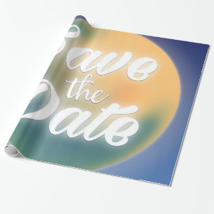Save the Date Magical Moon Wrapping Paper