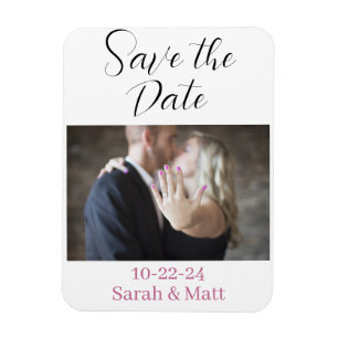 Save the date magnet Beachy personalized photo