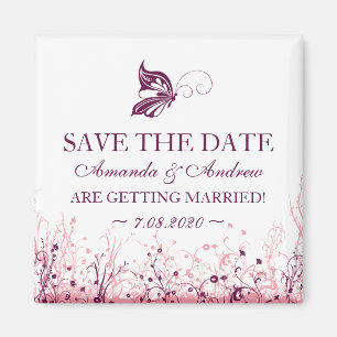 Save the date magnet ~ Butterfly Garden 3