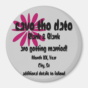save the date magnet - personalize