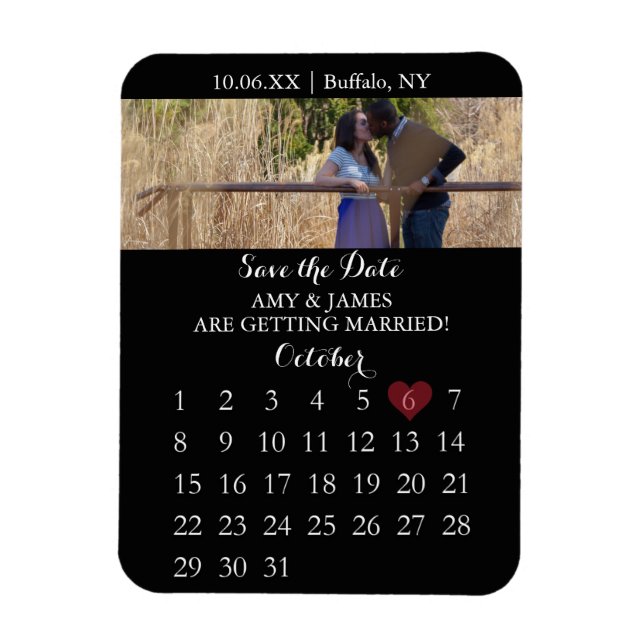 Save the Date Magnet - Photo Calendar (Vertical) (Vertical)